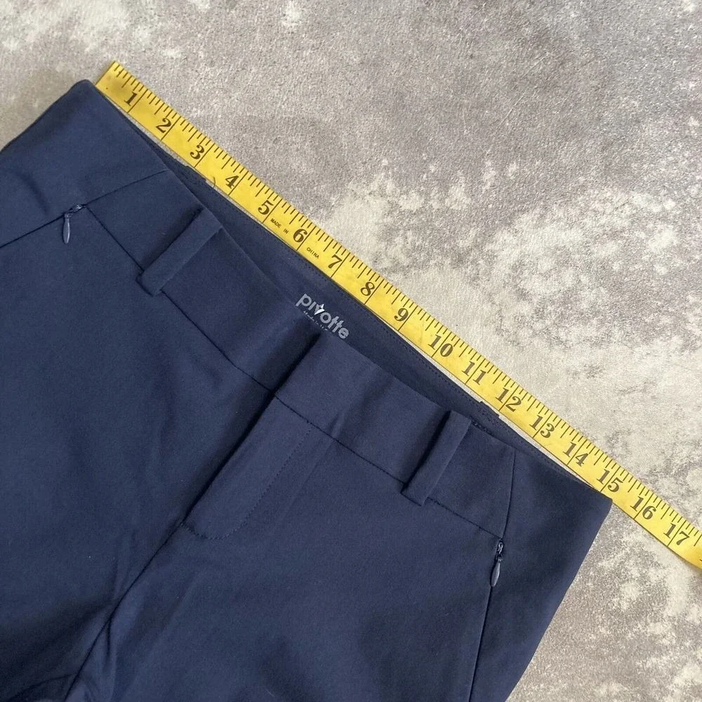 Pivotte 24/7 Pants Womens Size 8 Navy Blue Stretch Work Career Trousers
